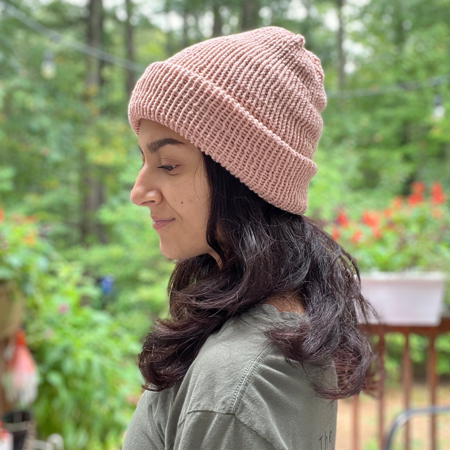 Rose Knit Beanie