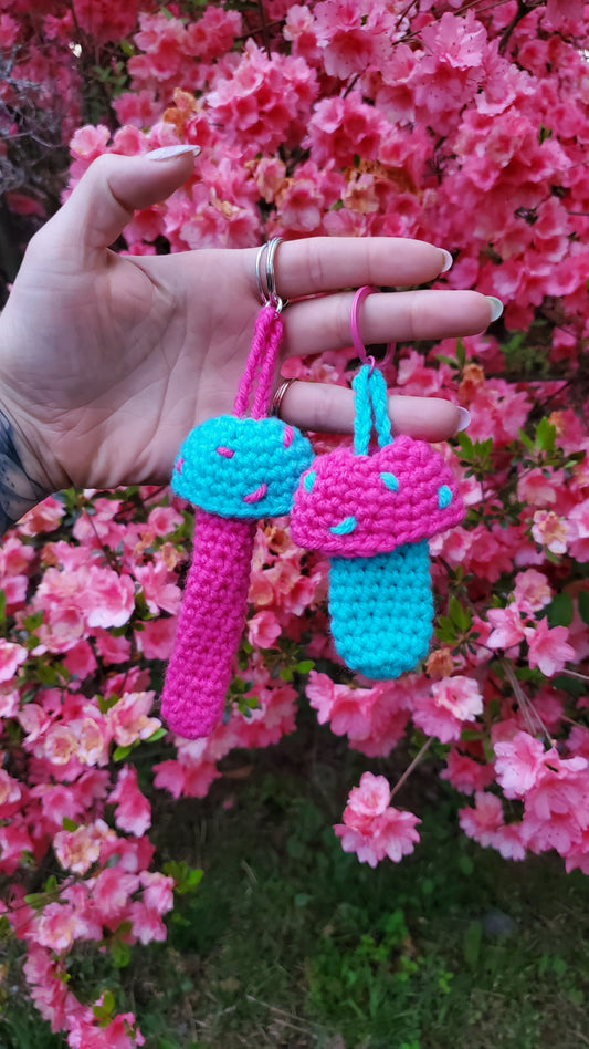Mushroom Keychain Crochet Pattern (Digital Download)