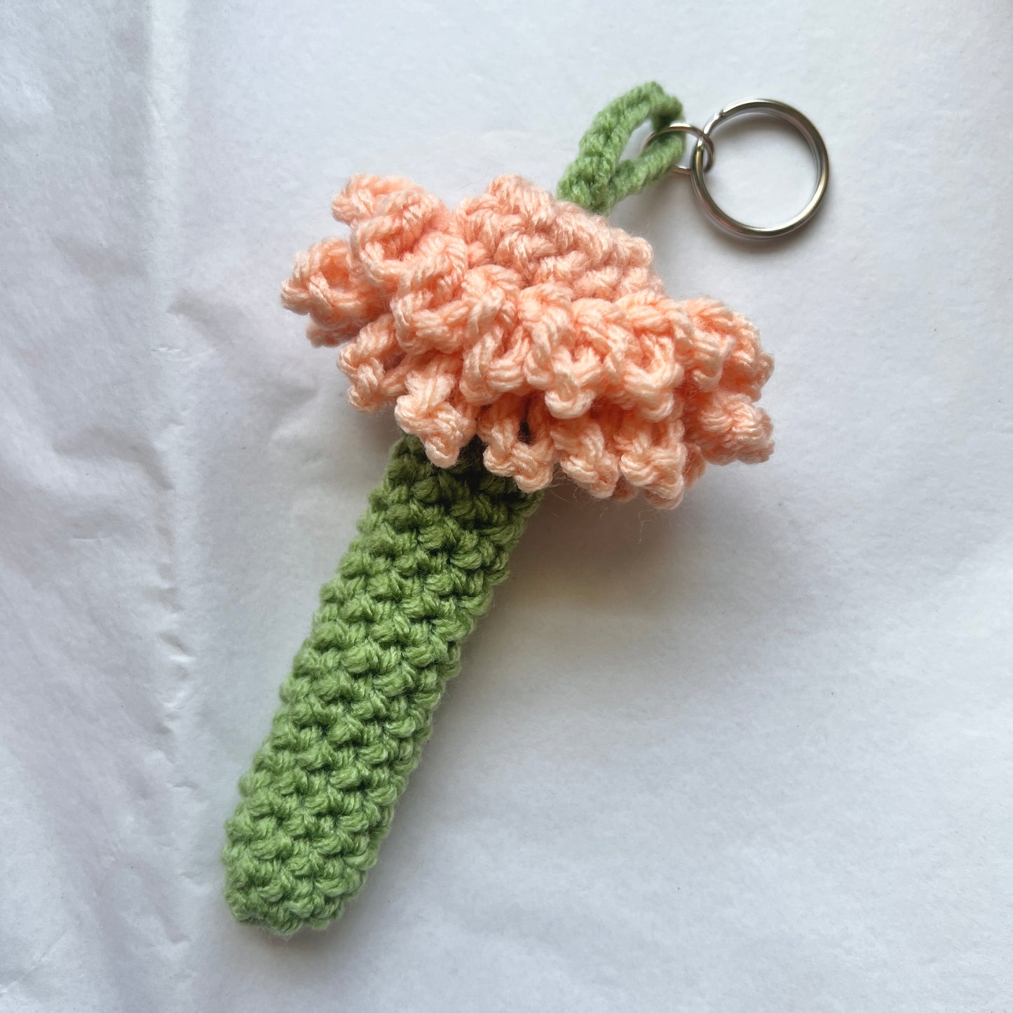 Peach Dahlia Vape Holder Keychain