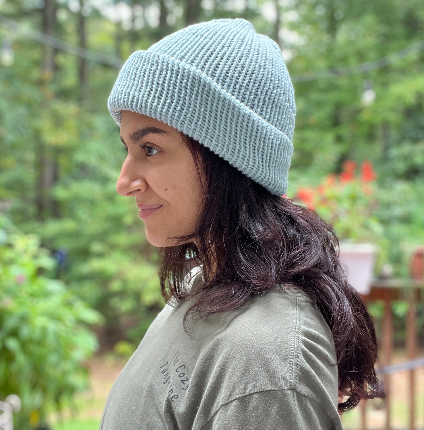 Sky Blue Knit Beanie