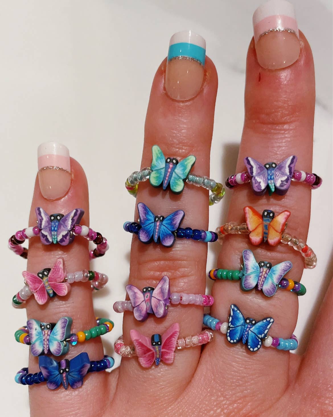 Mystery Butterfly Seed Bead Ring