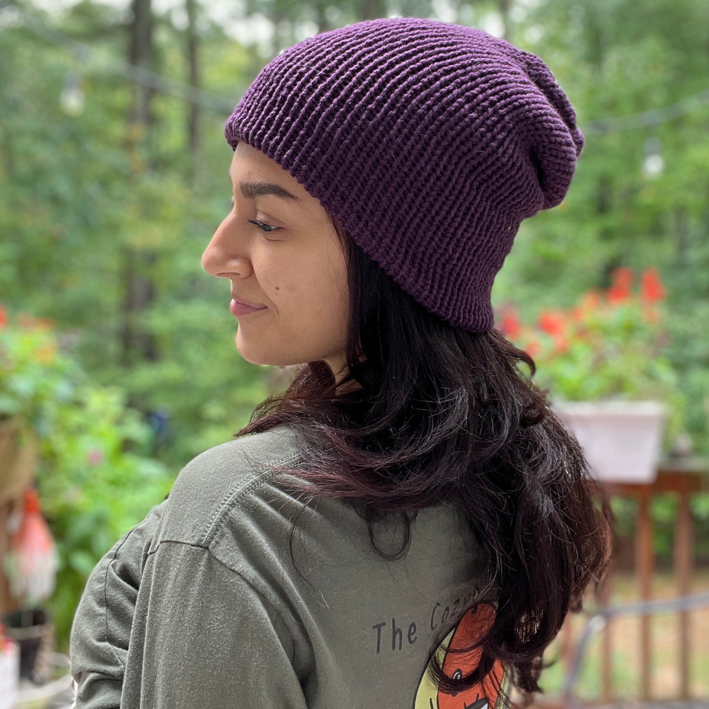 Purple Knit Beanie