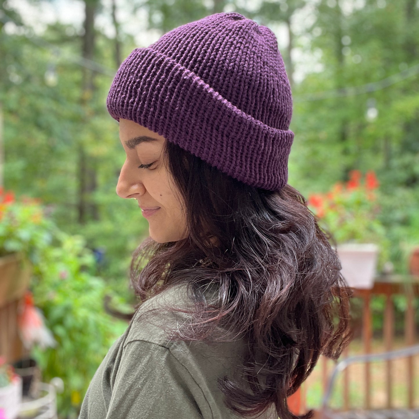 Purple Knit Beanie