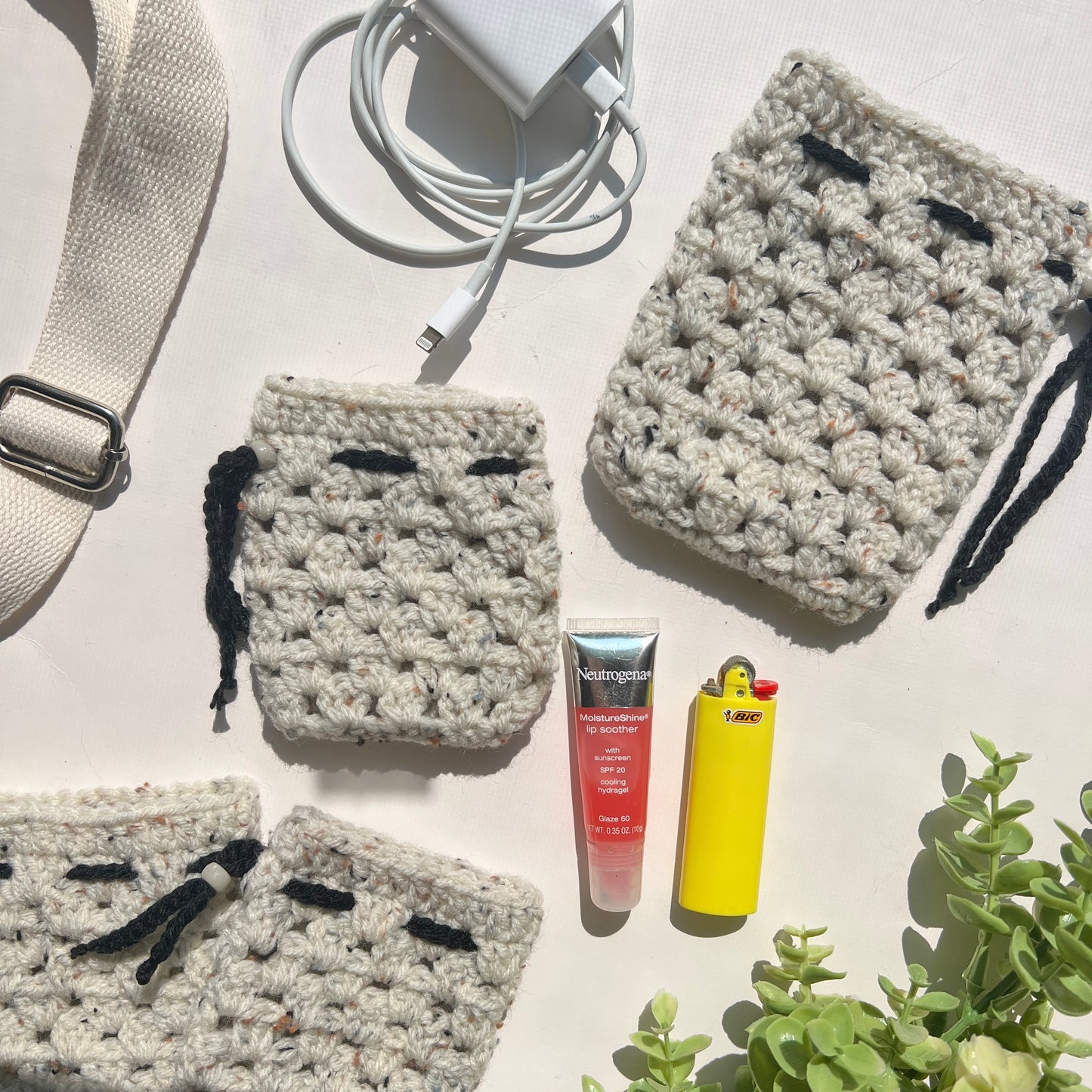 Grey + Black Carry All Pouch (2 Sizes)