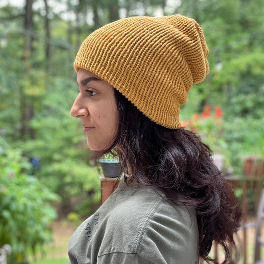 Sunflower Yellow Knit Beanie
