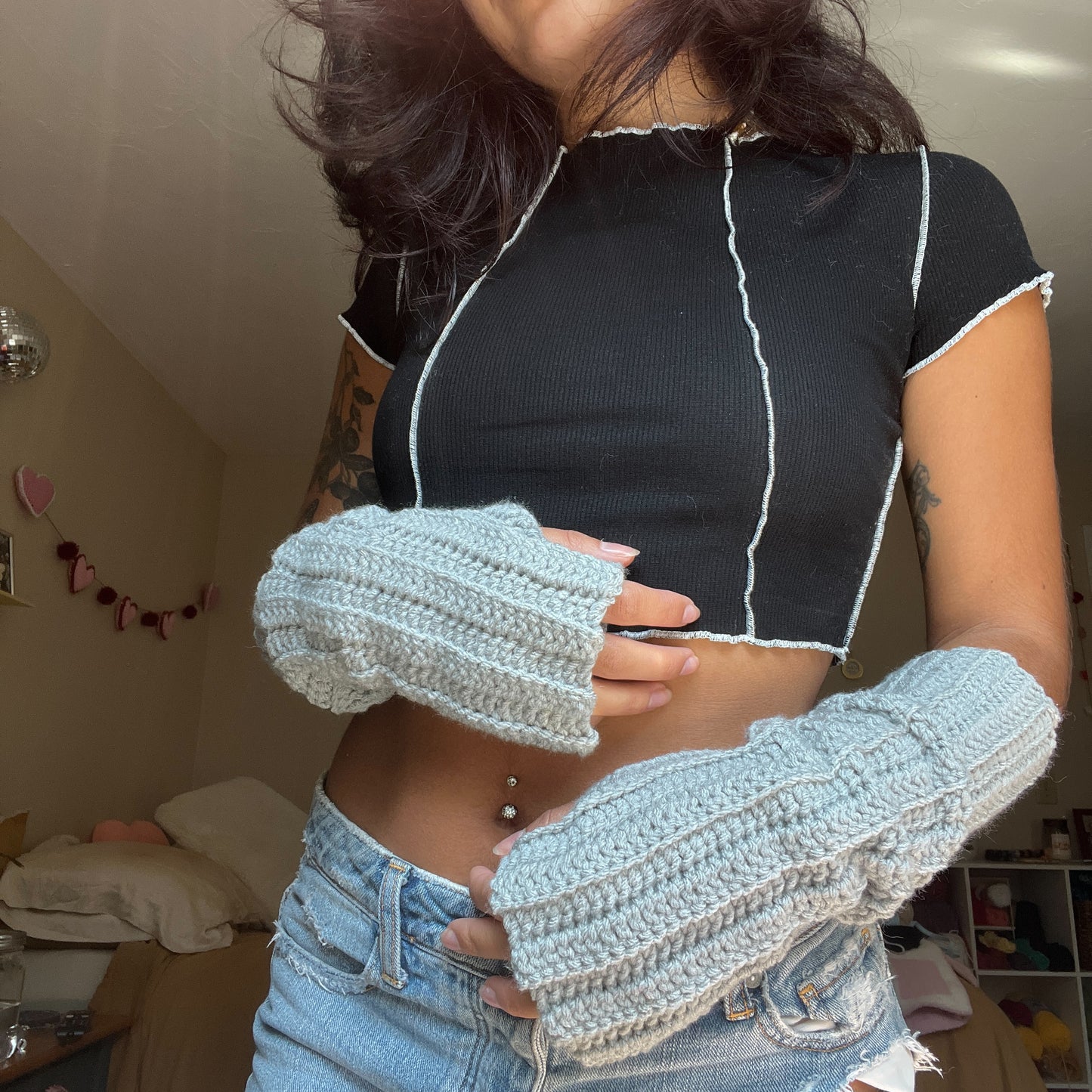 Grey Arm Warmers