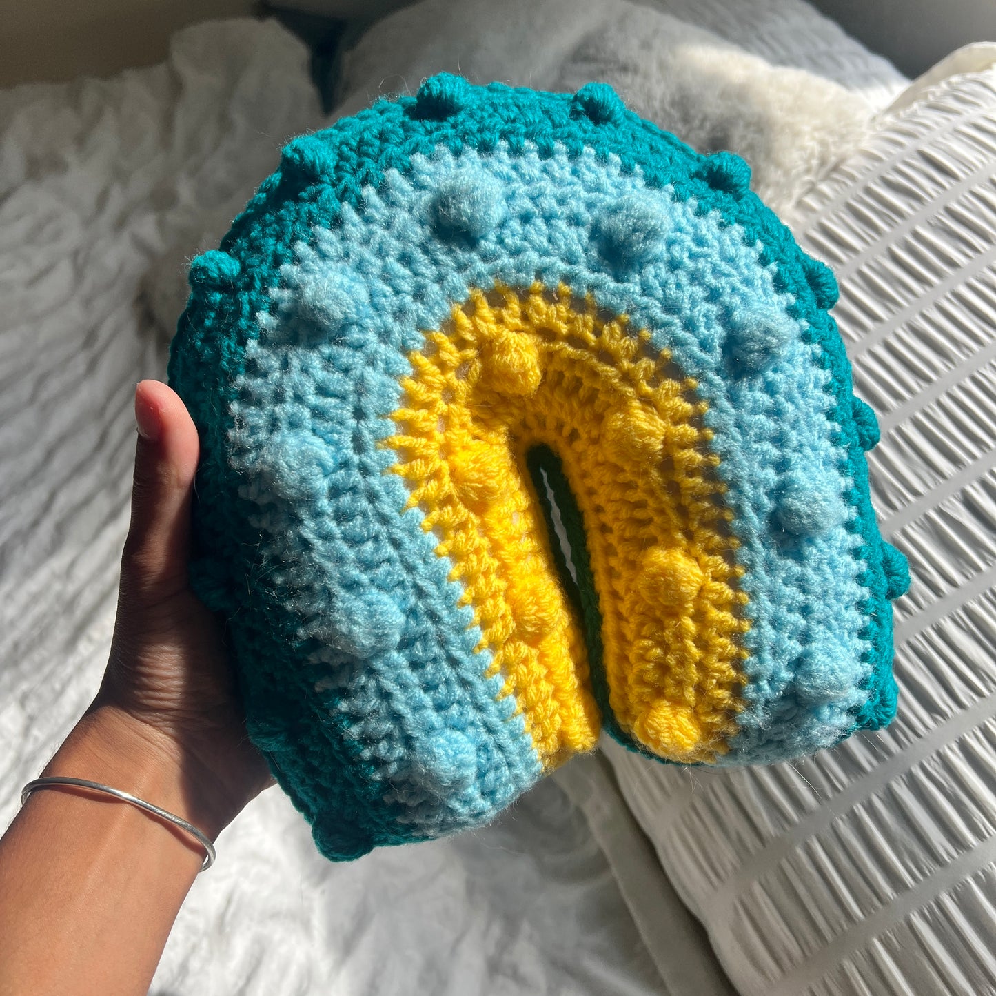 Lemon Blueberry Rainbow Pillow