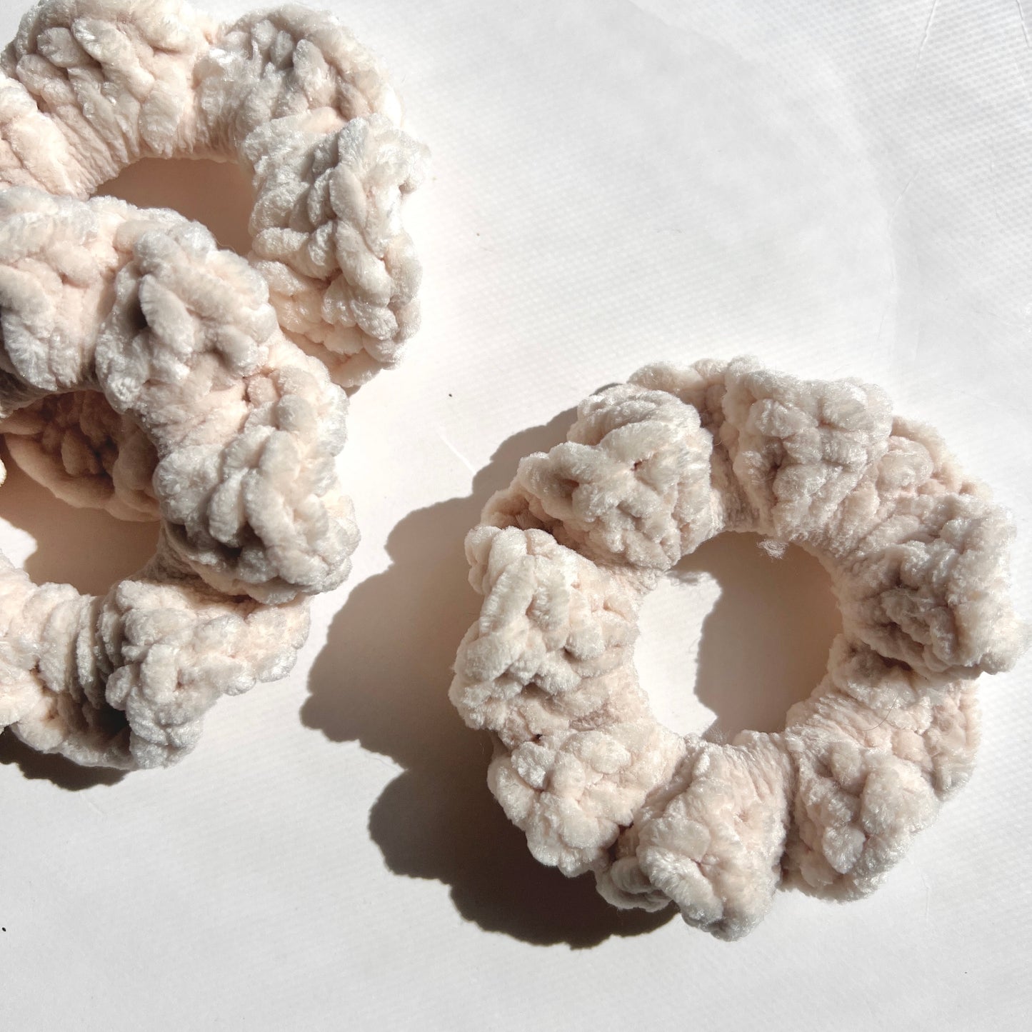 Cream Velvet Scrunchie