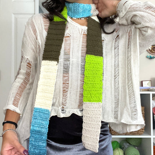 Bright/Neutral Skinny Scarf