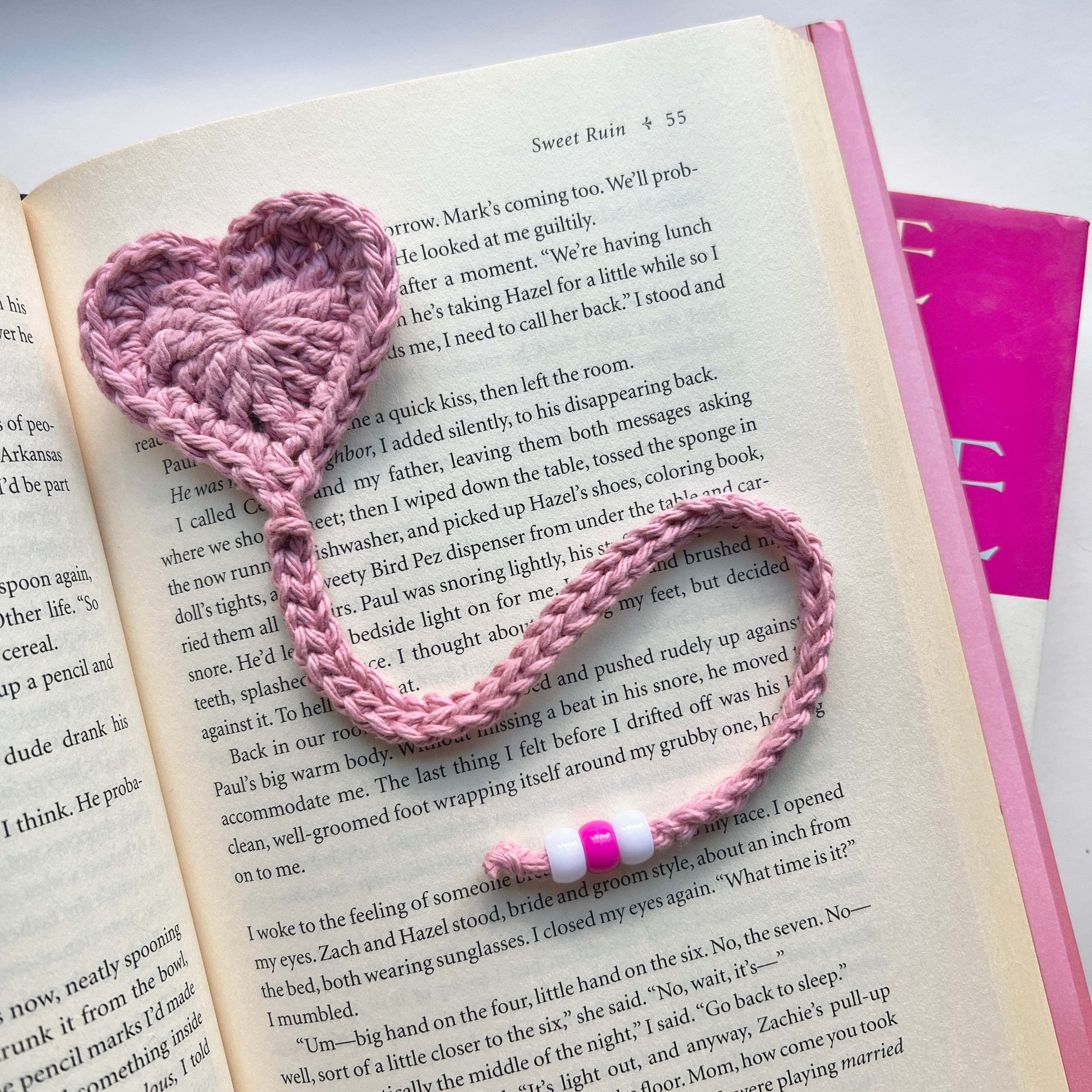 Heart Love Velvet Ribbon Bookmark - The Pink Room Co Exclusive