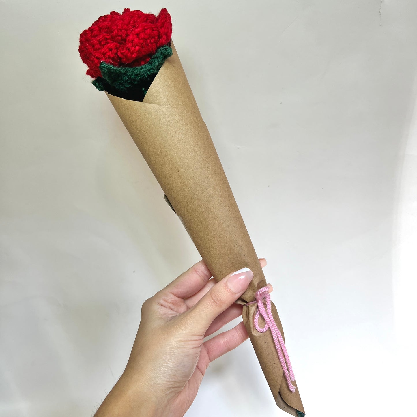 Crochet Rose | Valentine’s Day Single Flower Bouquet