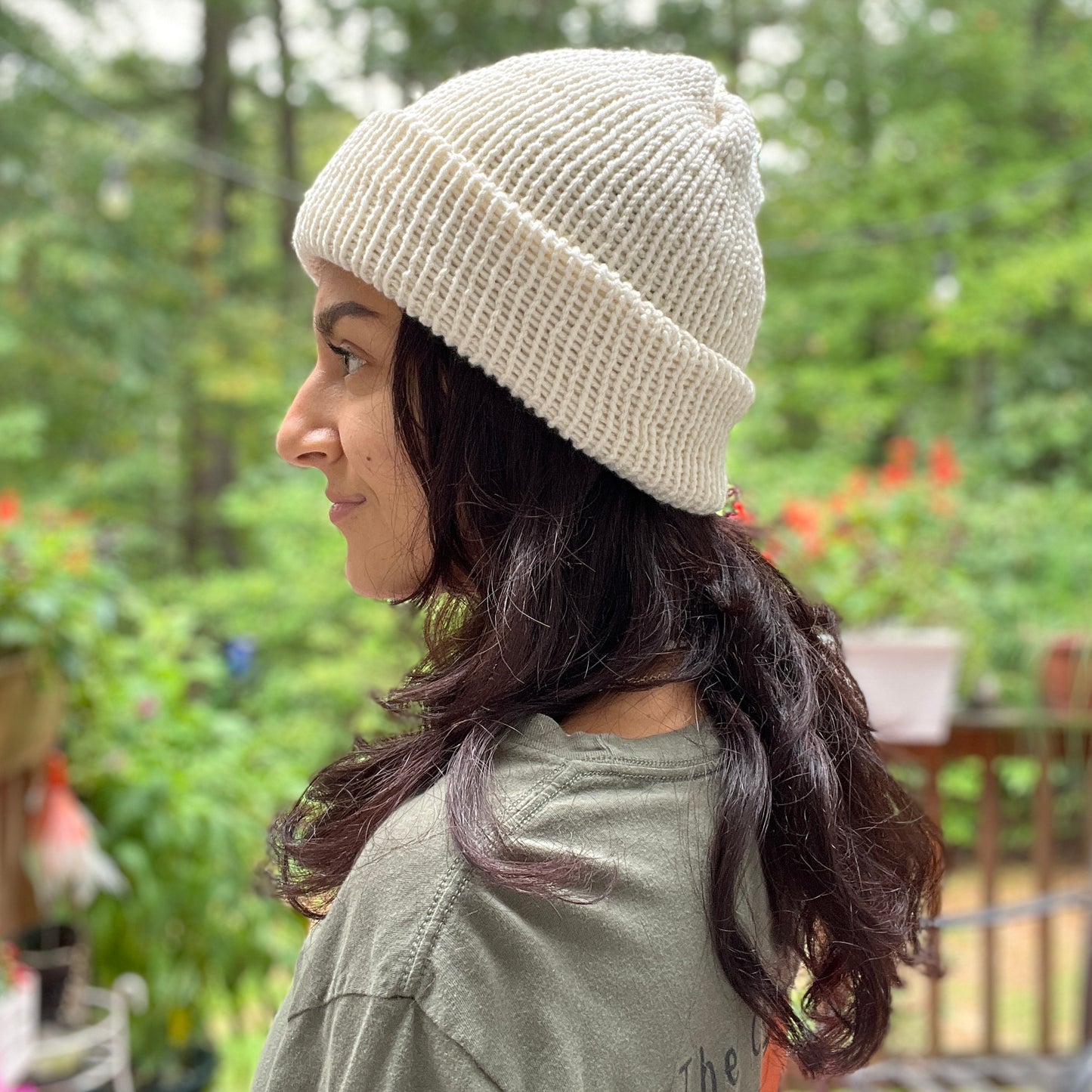 Ivory Knit Beanie