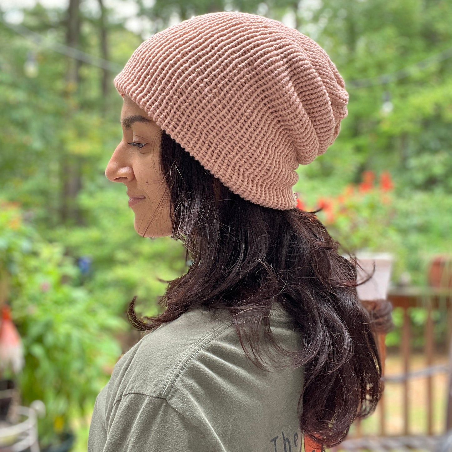 Rose Knit Beanie