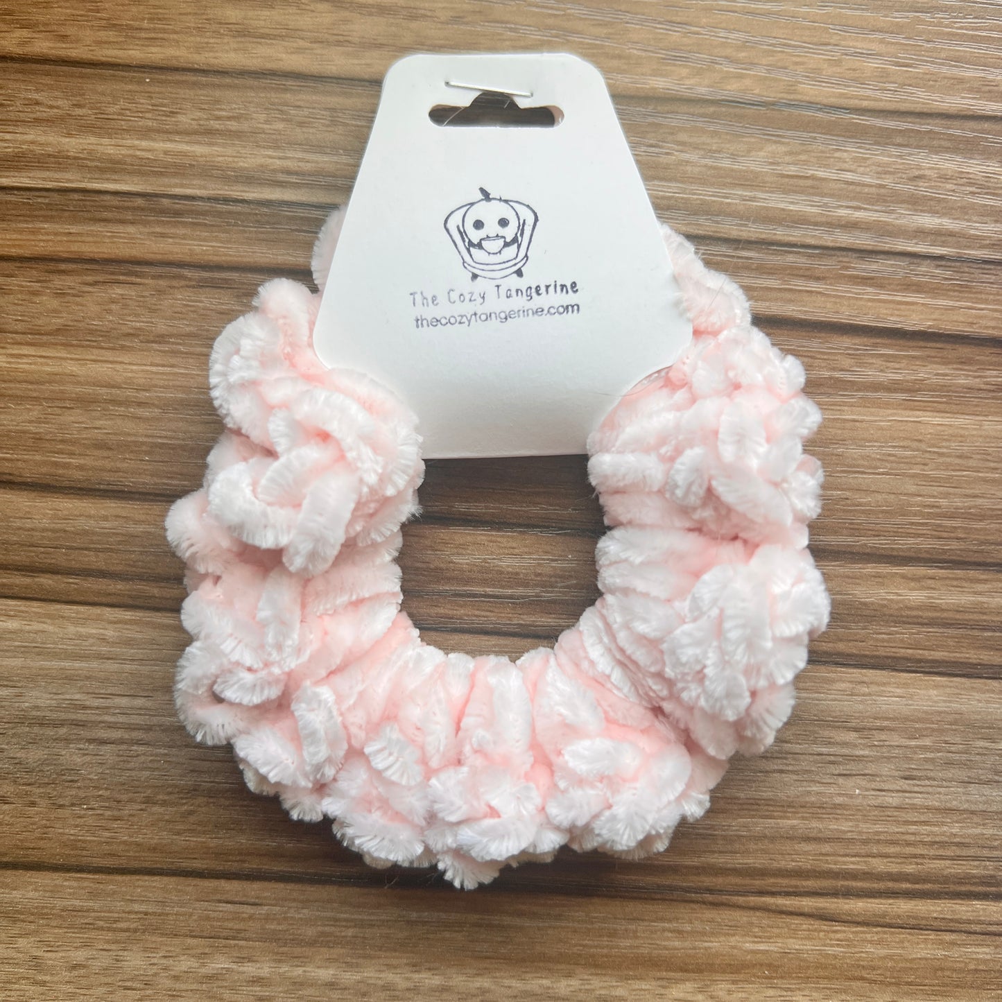 Light Pink Velvet Scrunchie