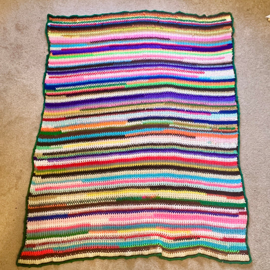 Rainbow Striped Throw Blanket