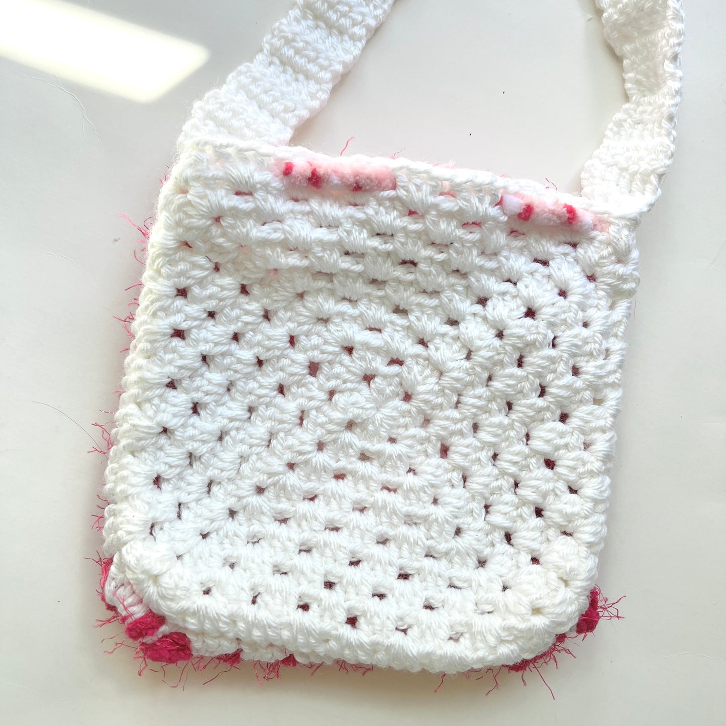 Pink + White Shoulder Bag
