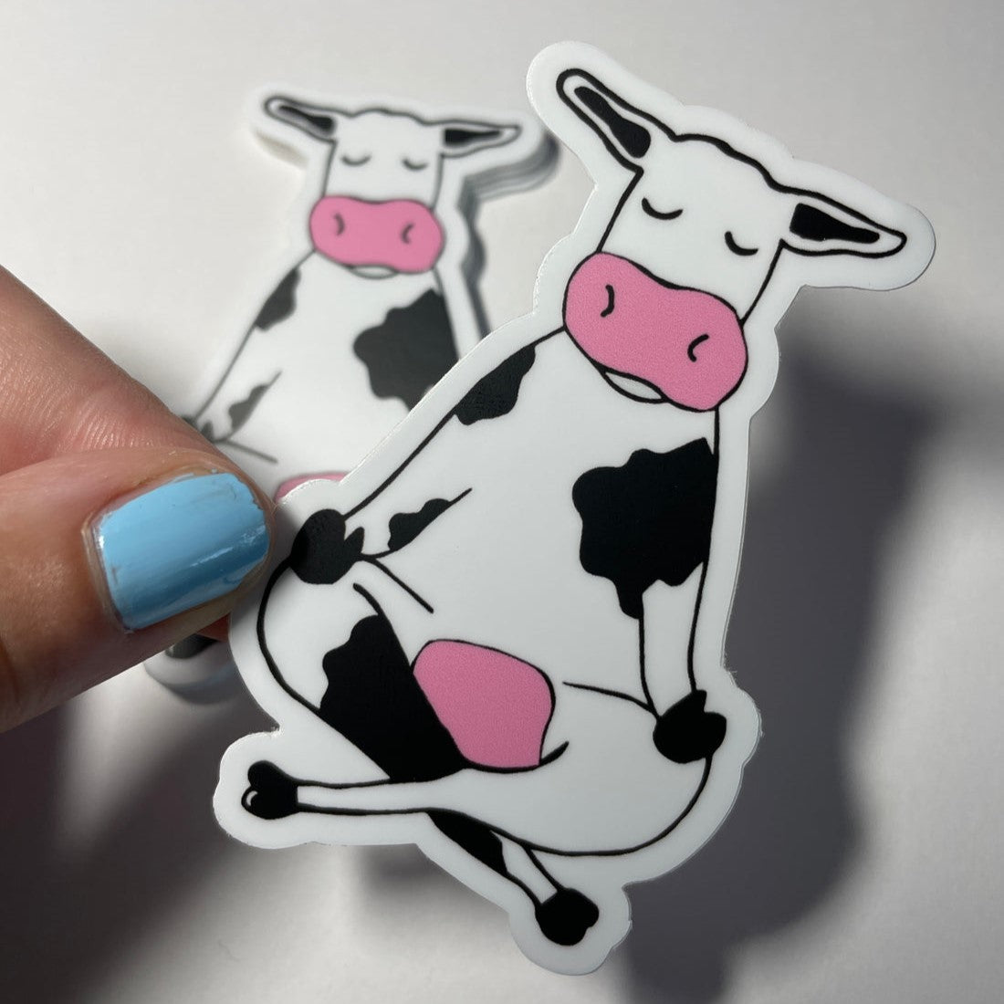 Meditating Cow Sticker