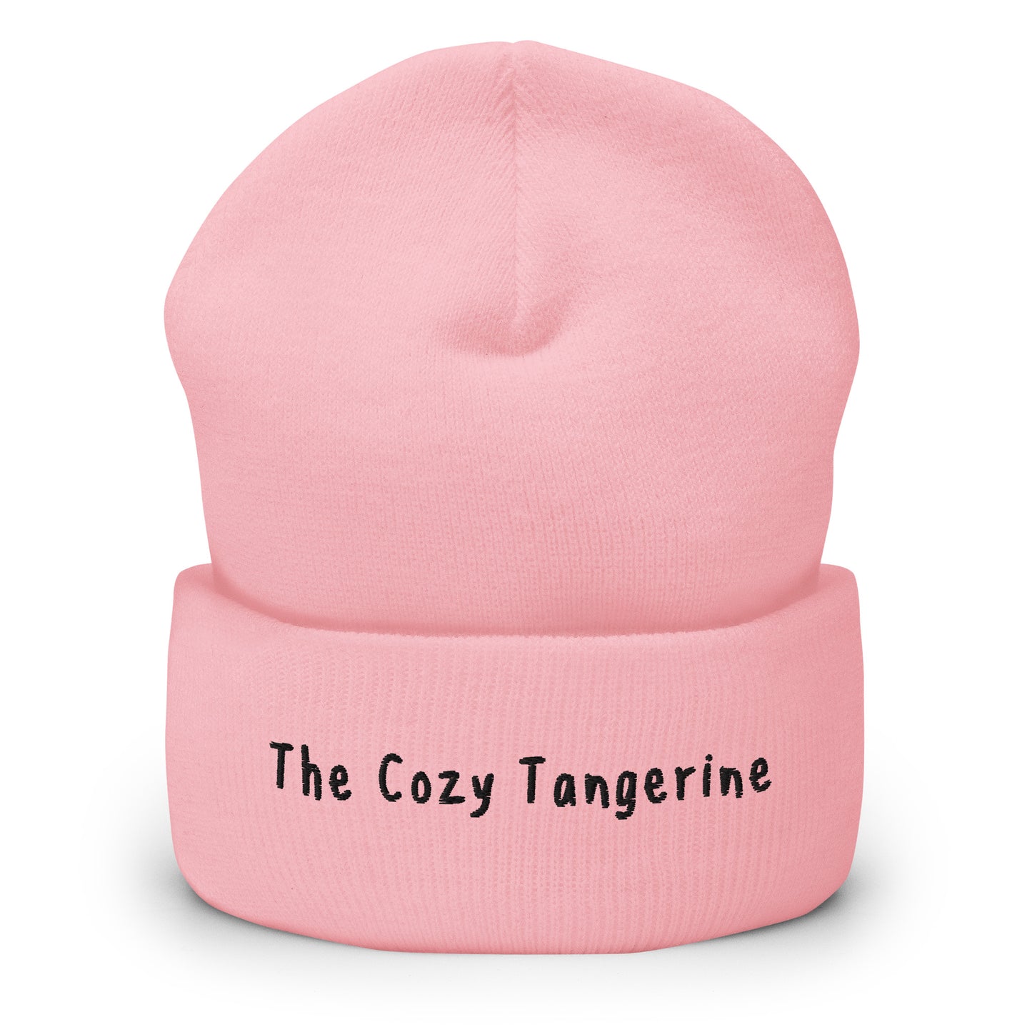 Black Embroidered Logo Cuffed Beanie