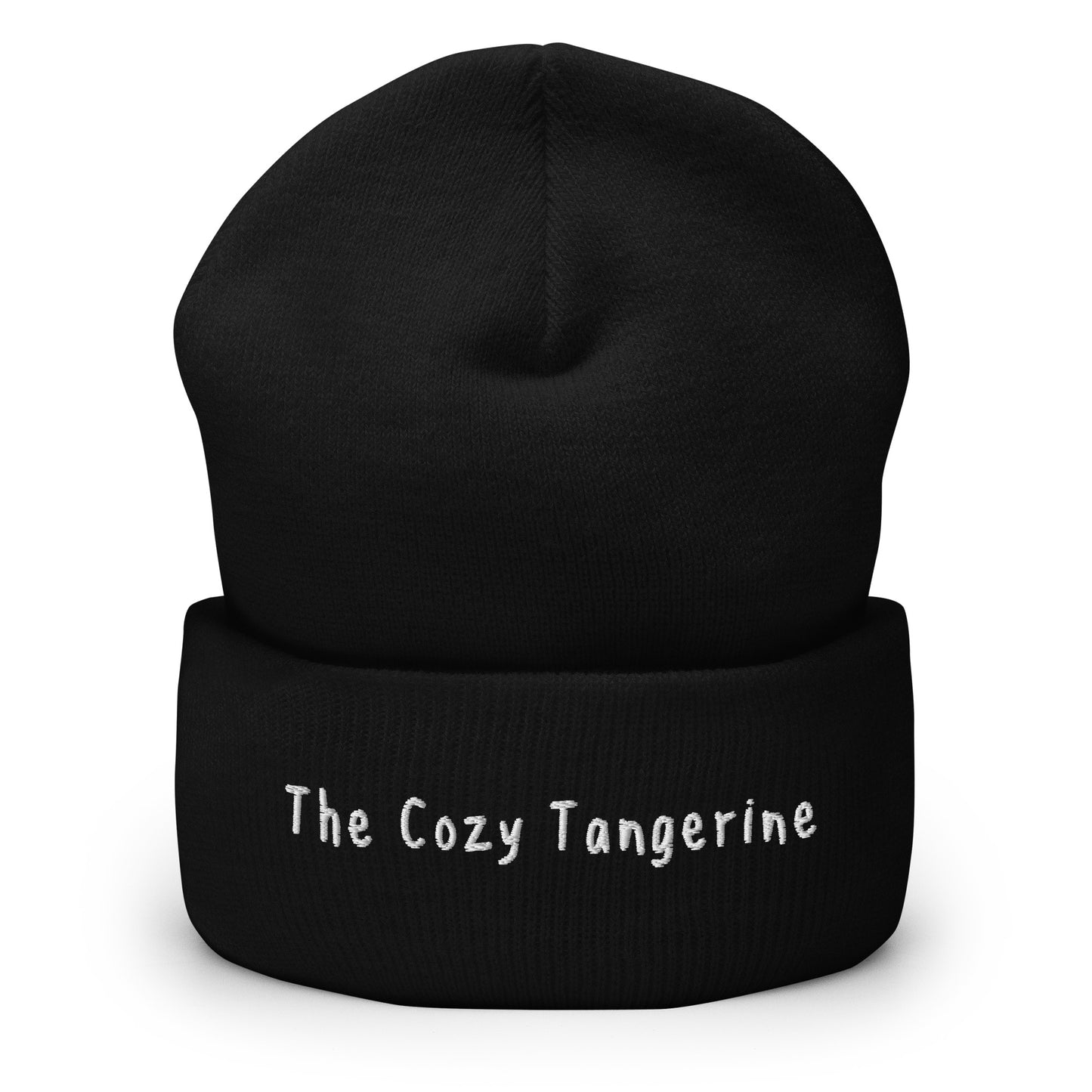 White Embroidered Logo Cuffed Beanie