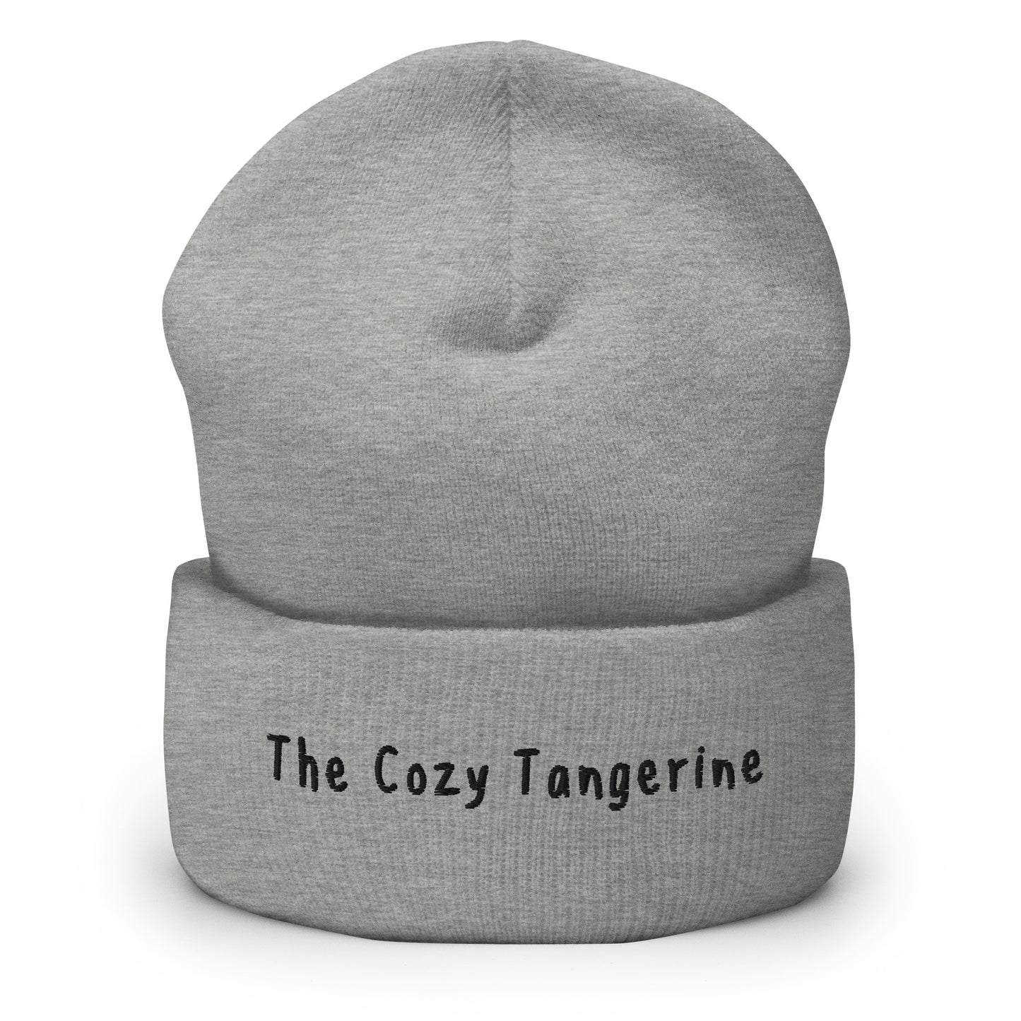 Black Embroidered Logo Cuffed Beanie
