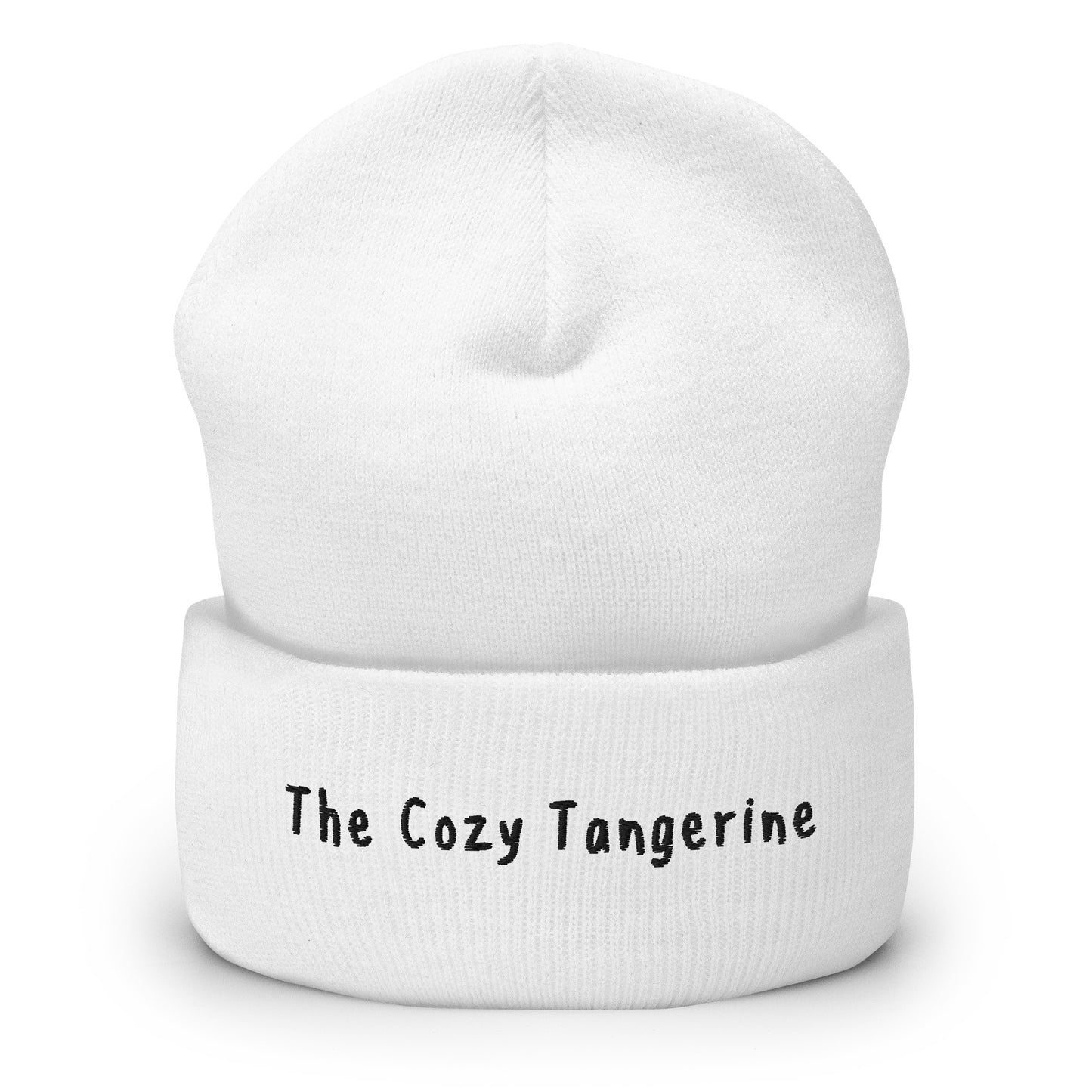 Black Embroidered Logo Cuffed Beanie