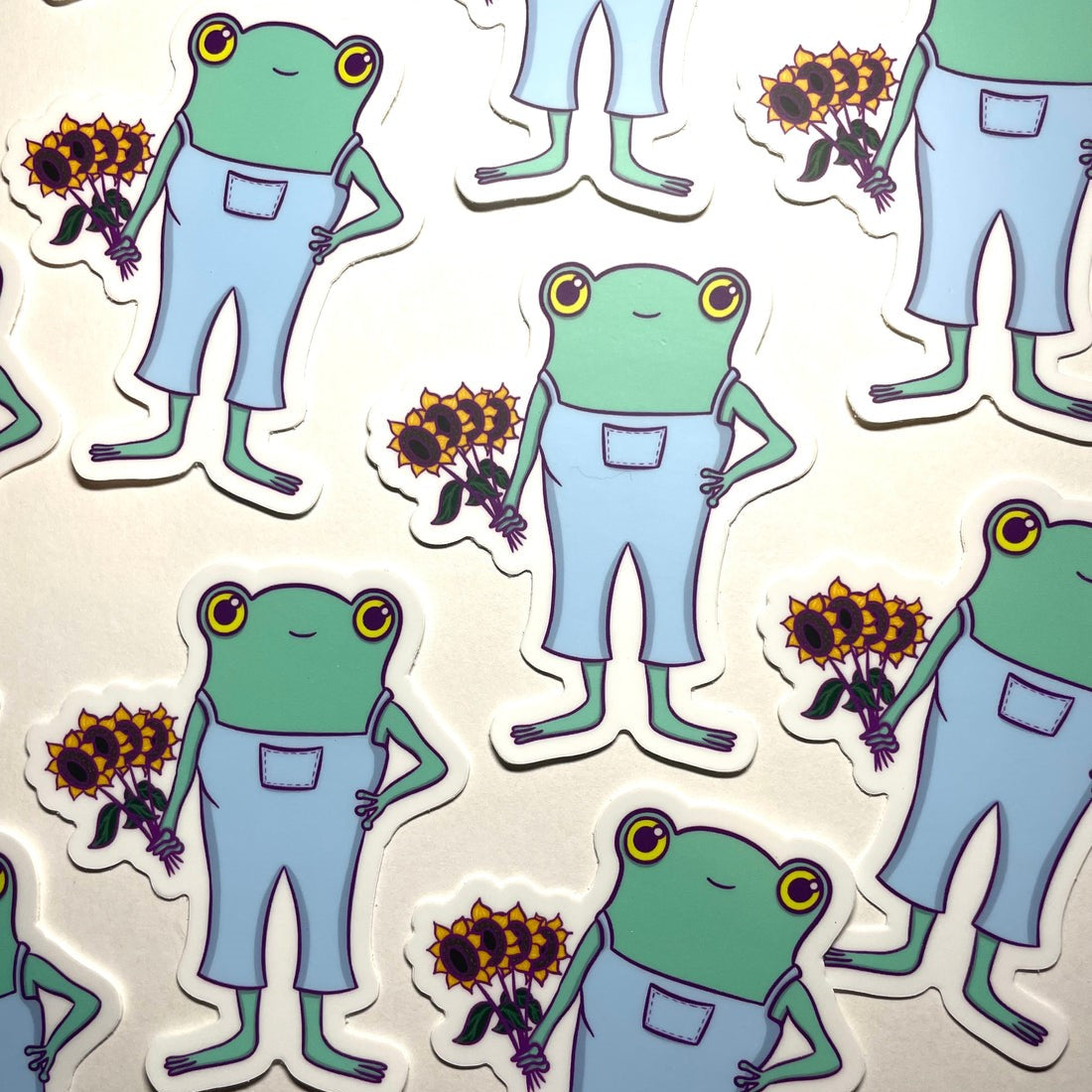 Sunflower Frog Sticker