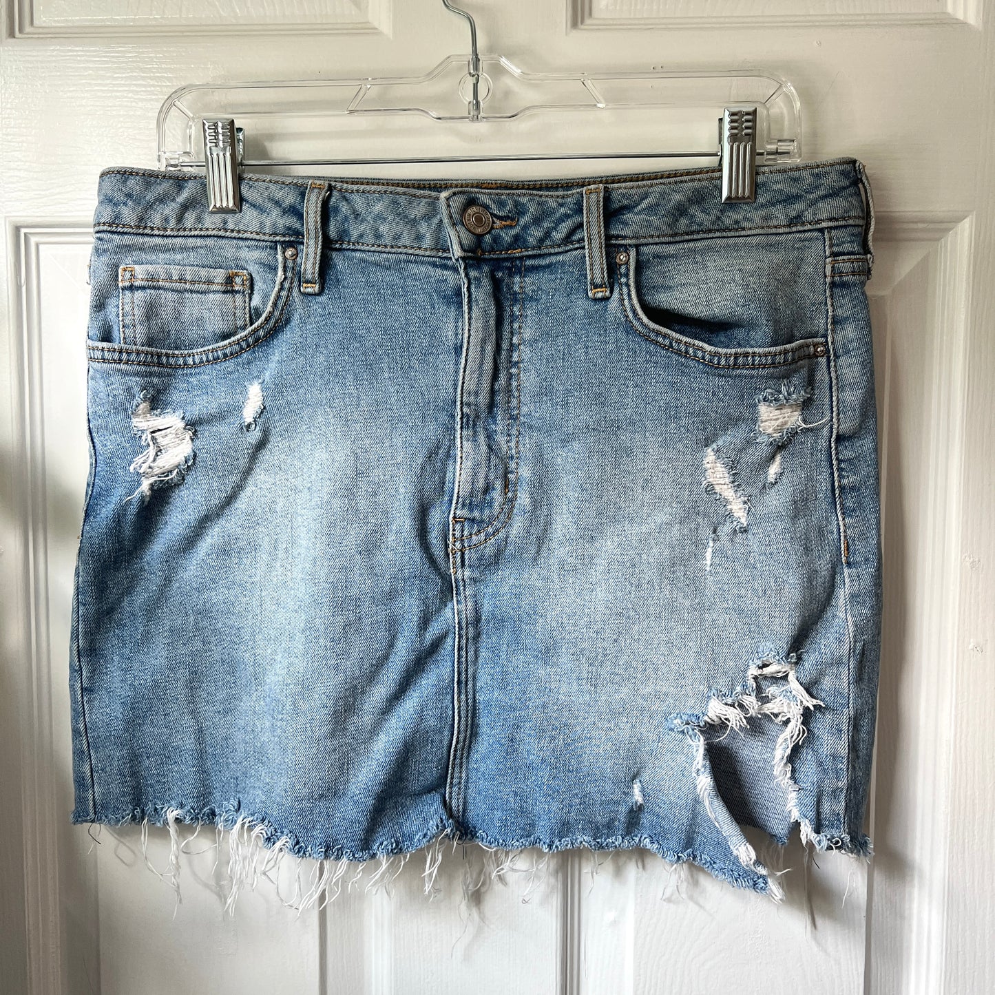 Angel Wings Denim Skirt (Size 10/US 30)