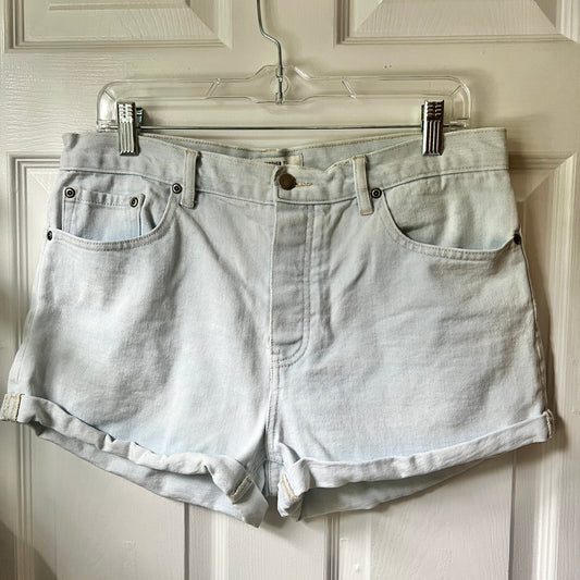 Teal Flower Denim Shorts (Size 8/30)