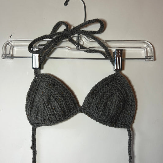 Speckled Grey Bikini Top/Bralette (Small)
