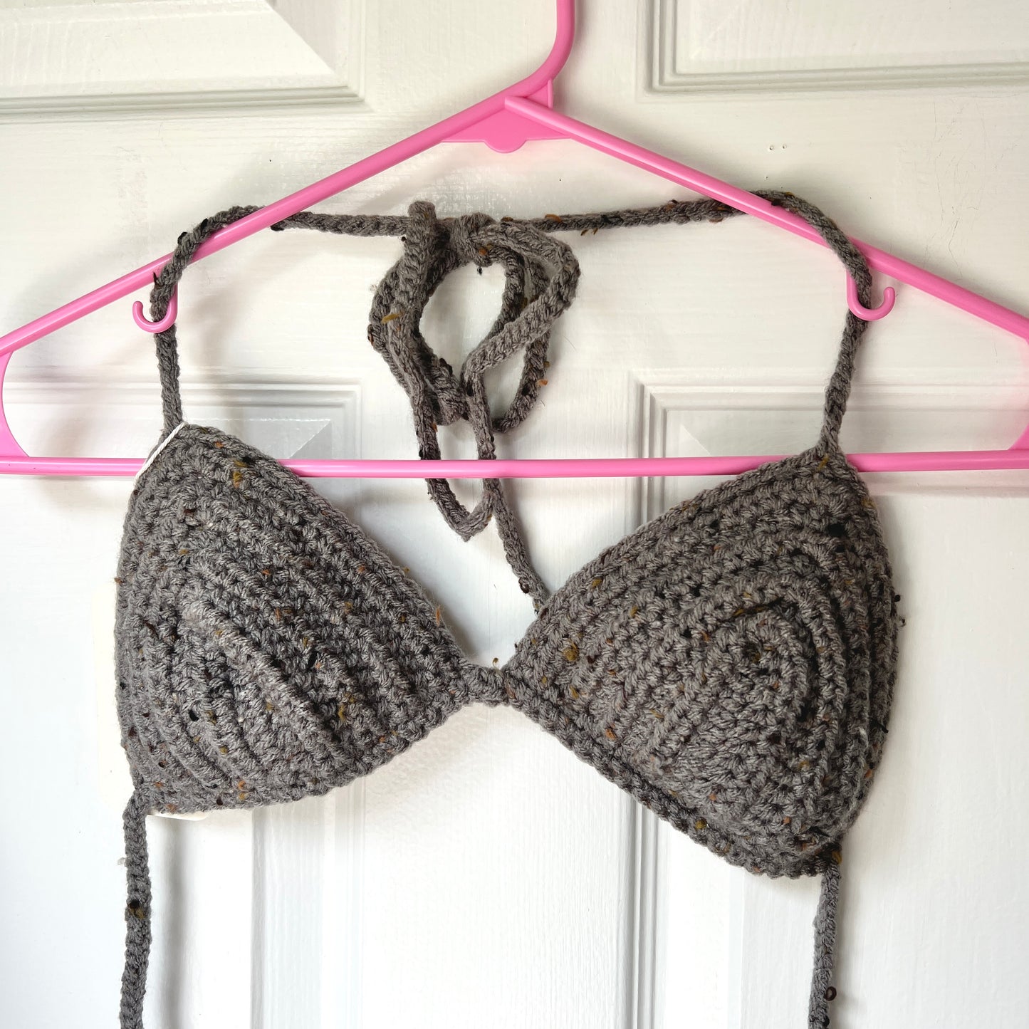 Speckled Grey Bikini Top/Bralette (Medium)