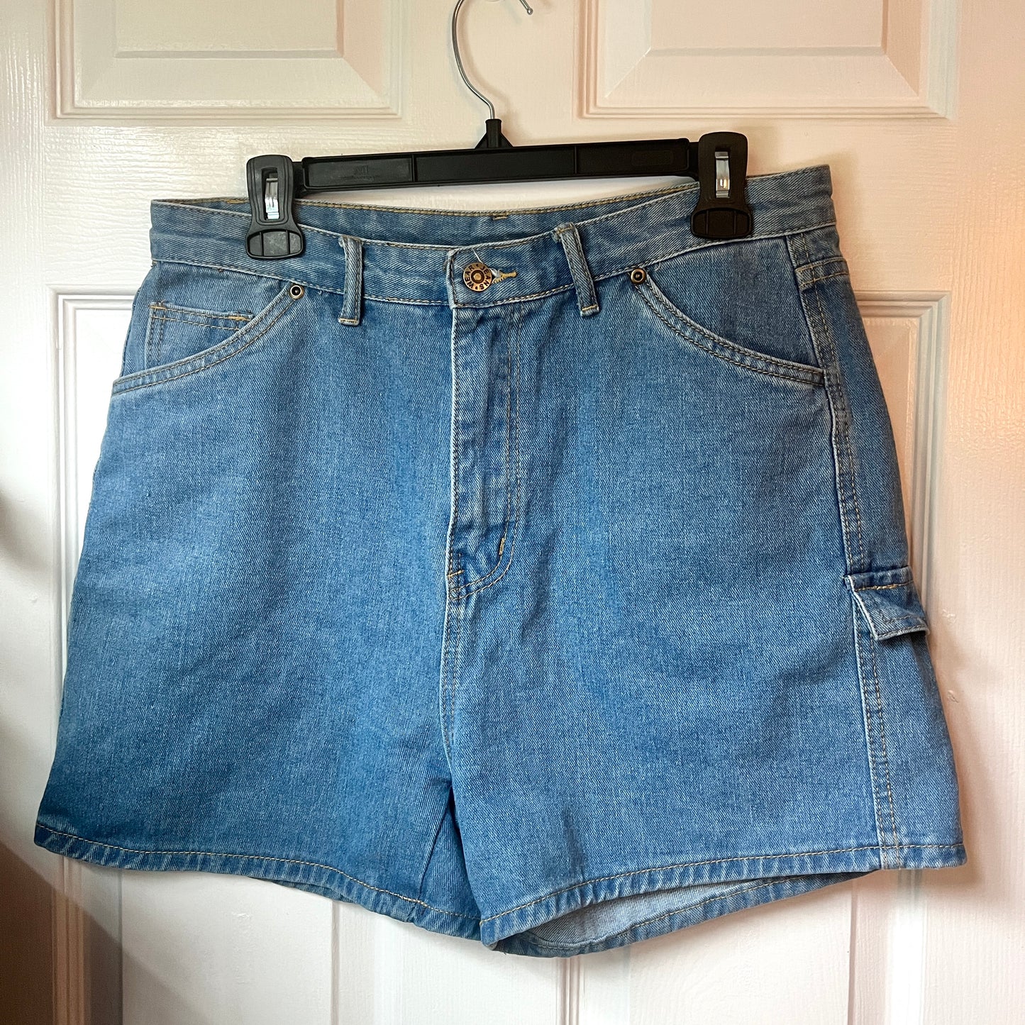 Yellow Flower Denim Shorts (Size 8/10)