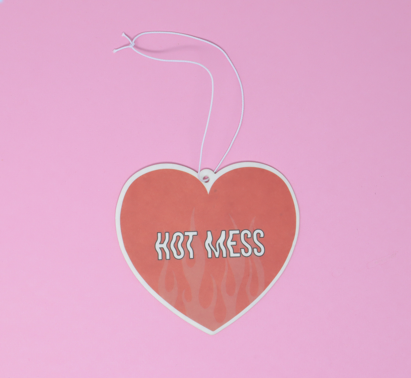 red heart hot mess car air freshener