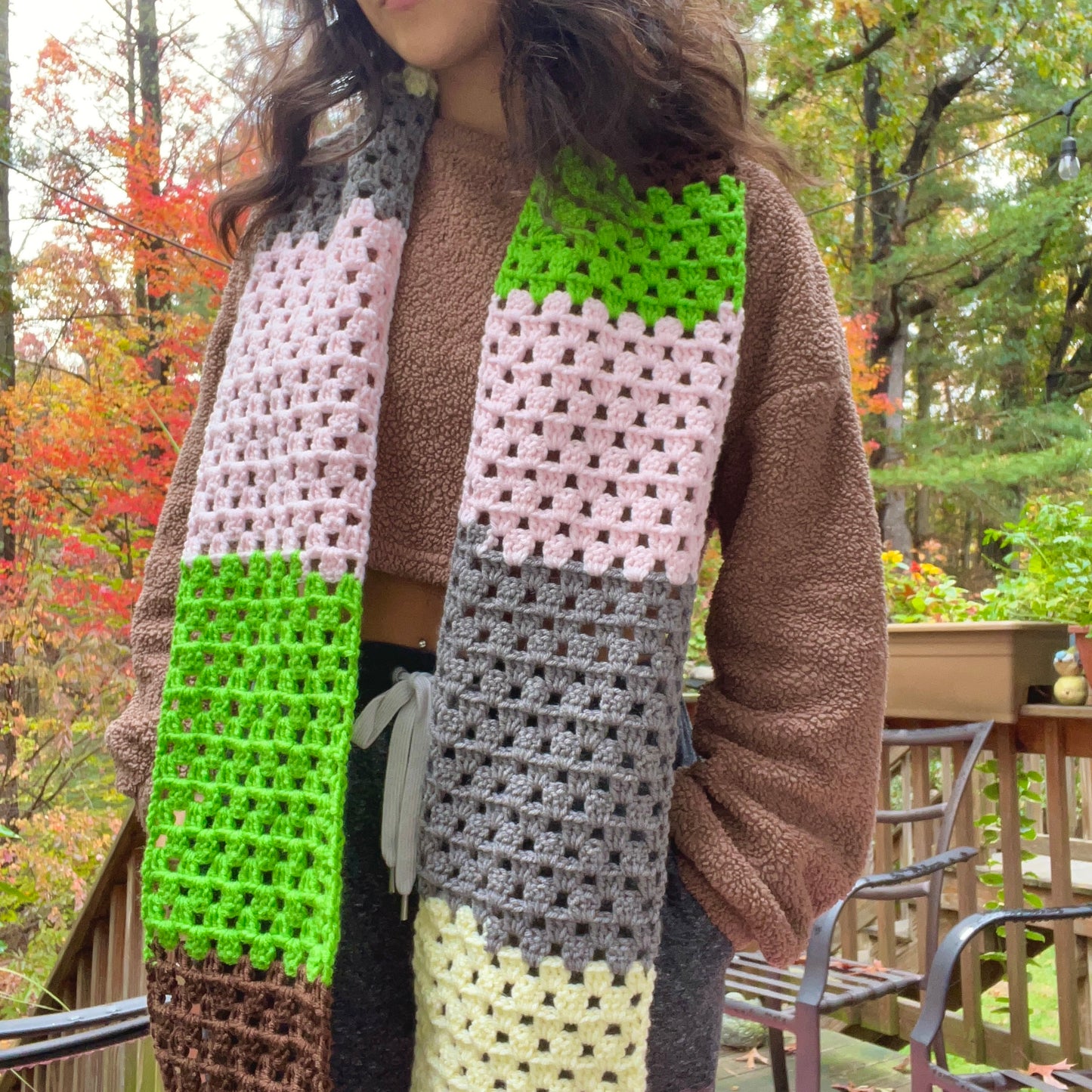 Multi Color Block Scarf