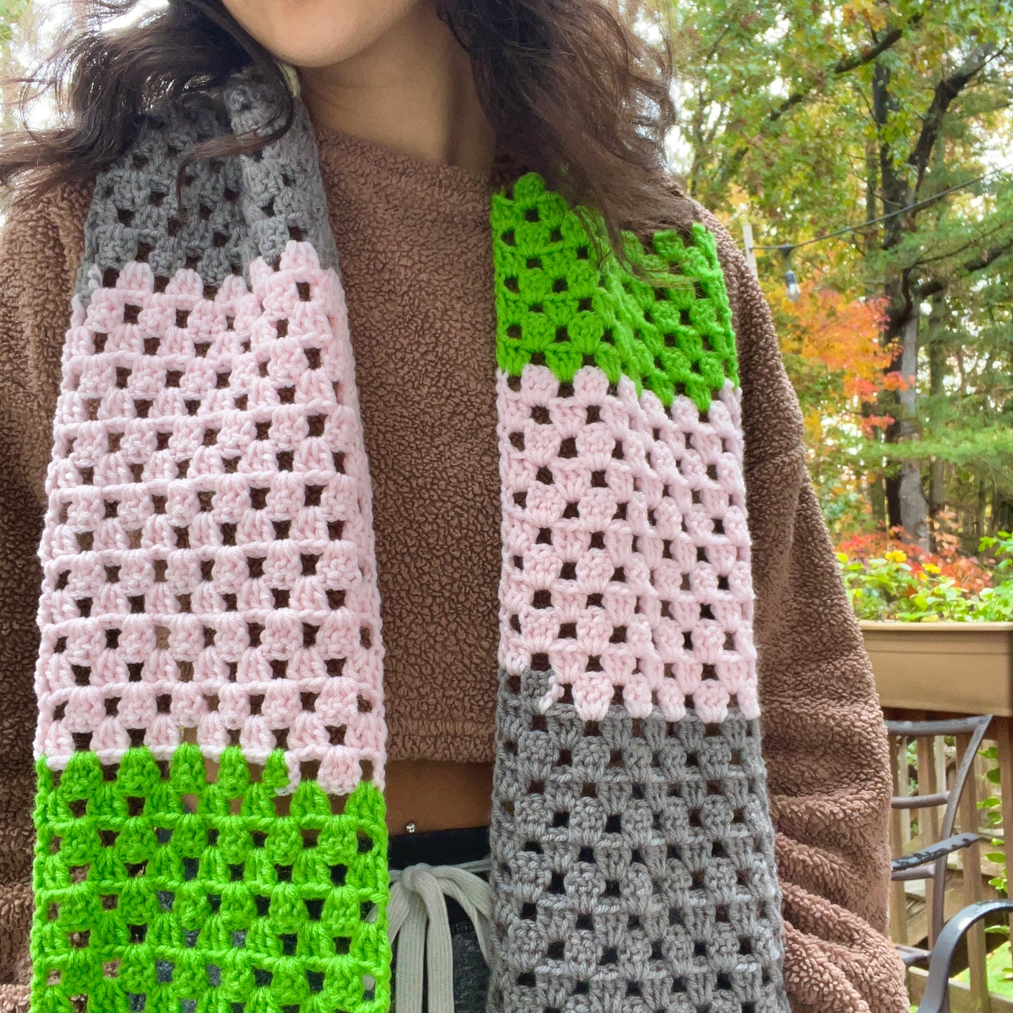 Multi Color Block Scarf