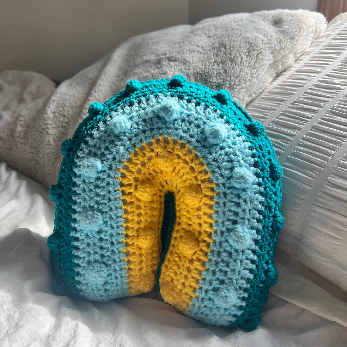 Lemon Blueberry Rainbow Pillow