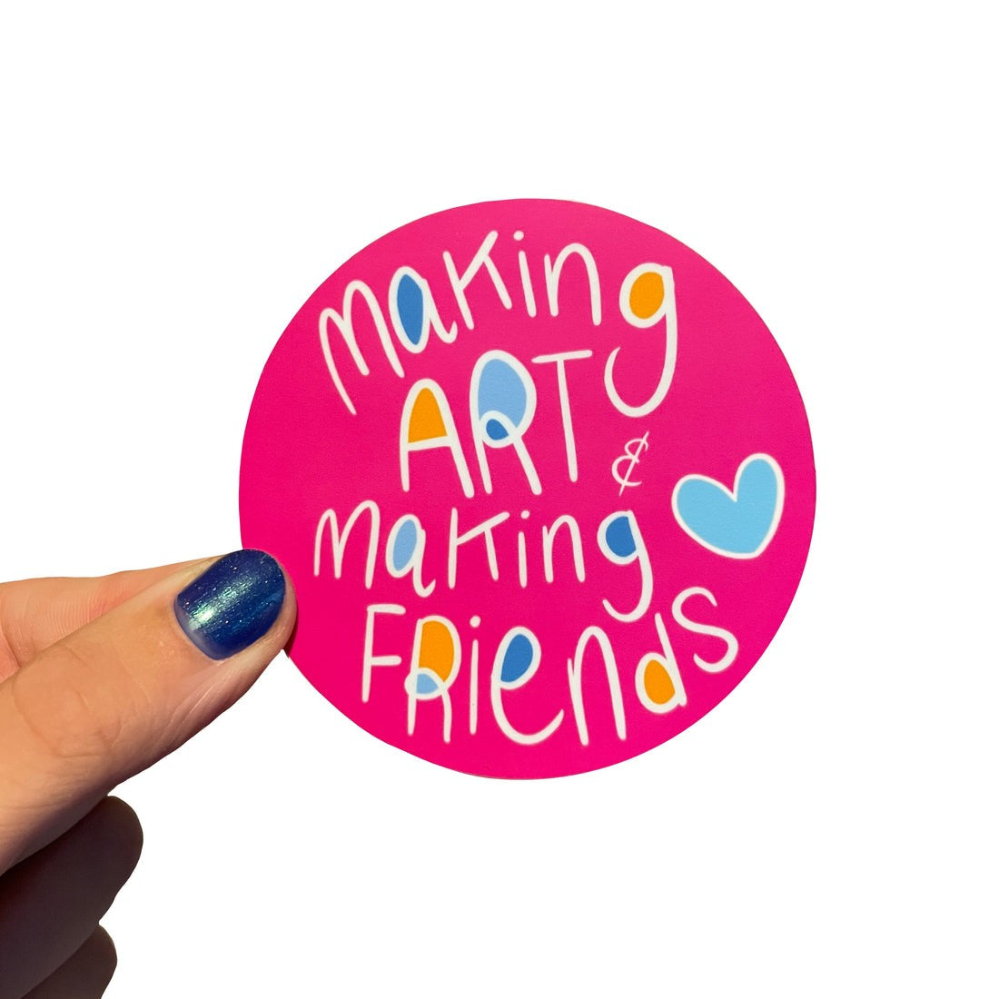 Making Art and Making Friends Sticker