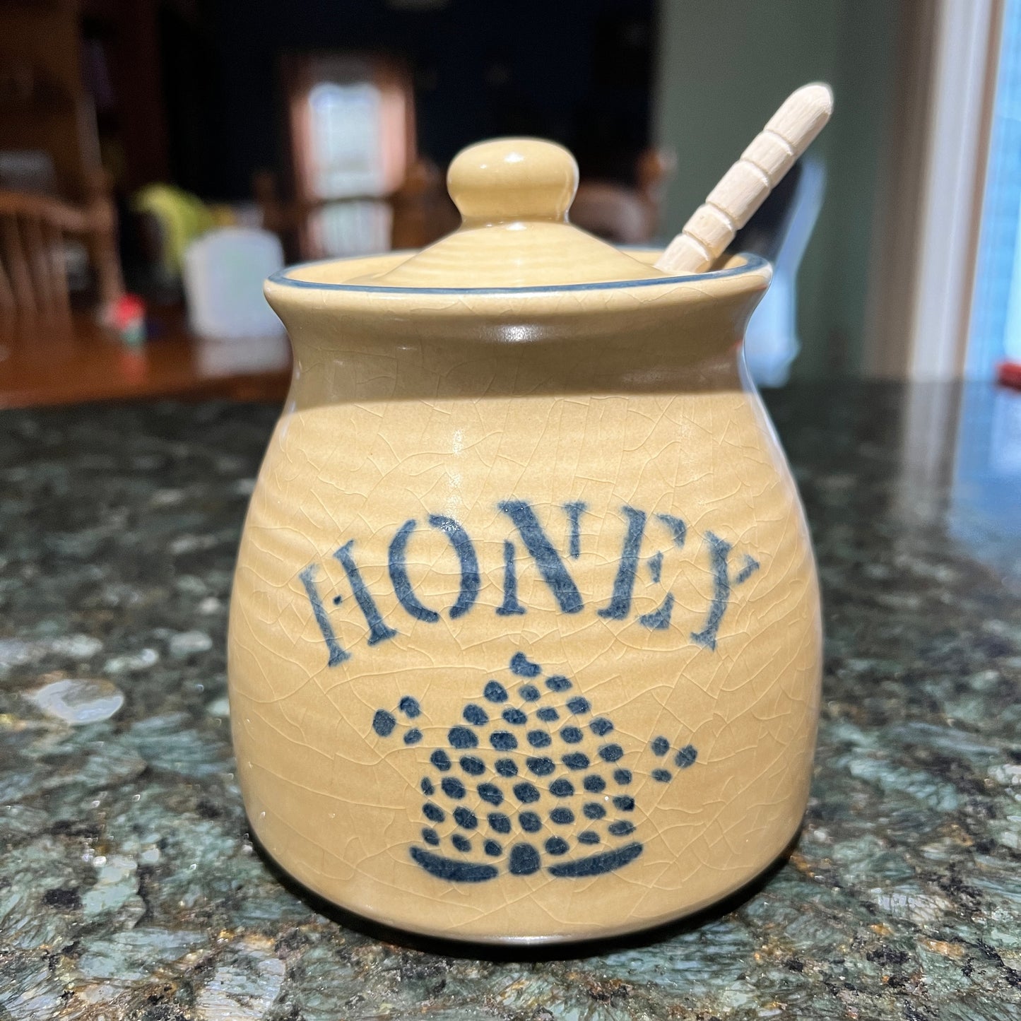 Vintage Pfaltzgraff Folk Art 16oz Honey Pot