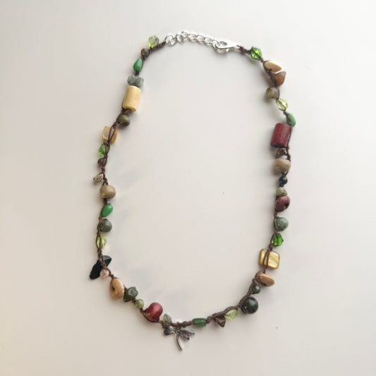 Garden Fairy Crochet Necklace