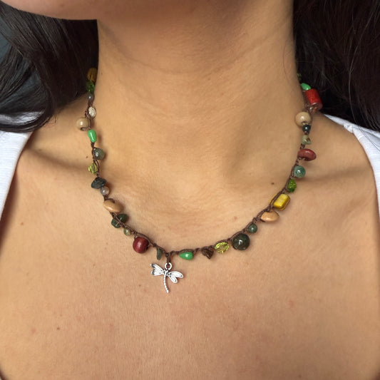 Garden Fairy Crochet Necklace