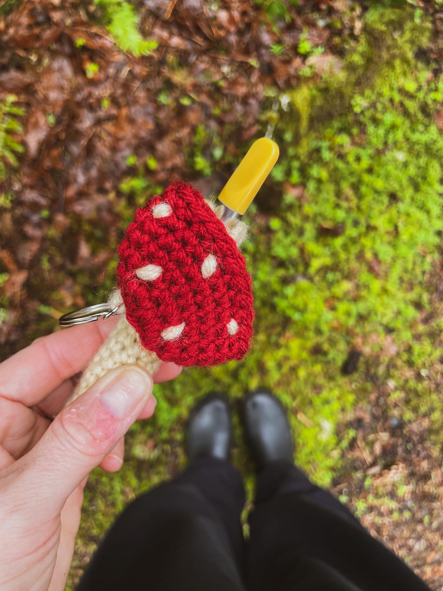 Mushroom Keychain Crochet Pattern (Digital Download)