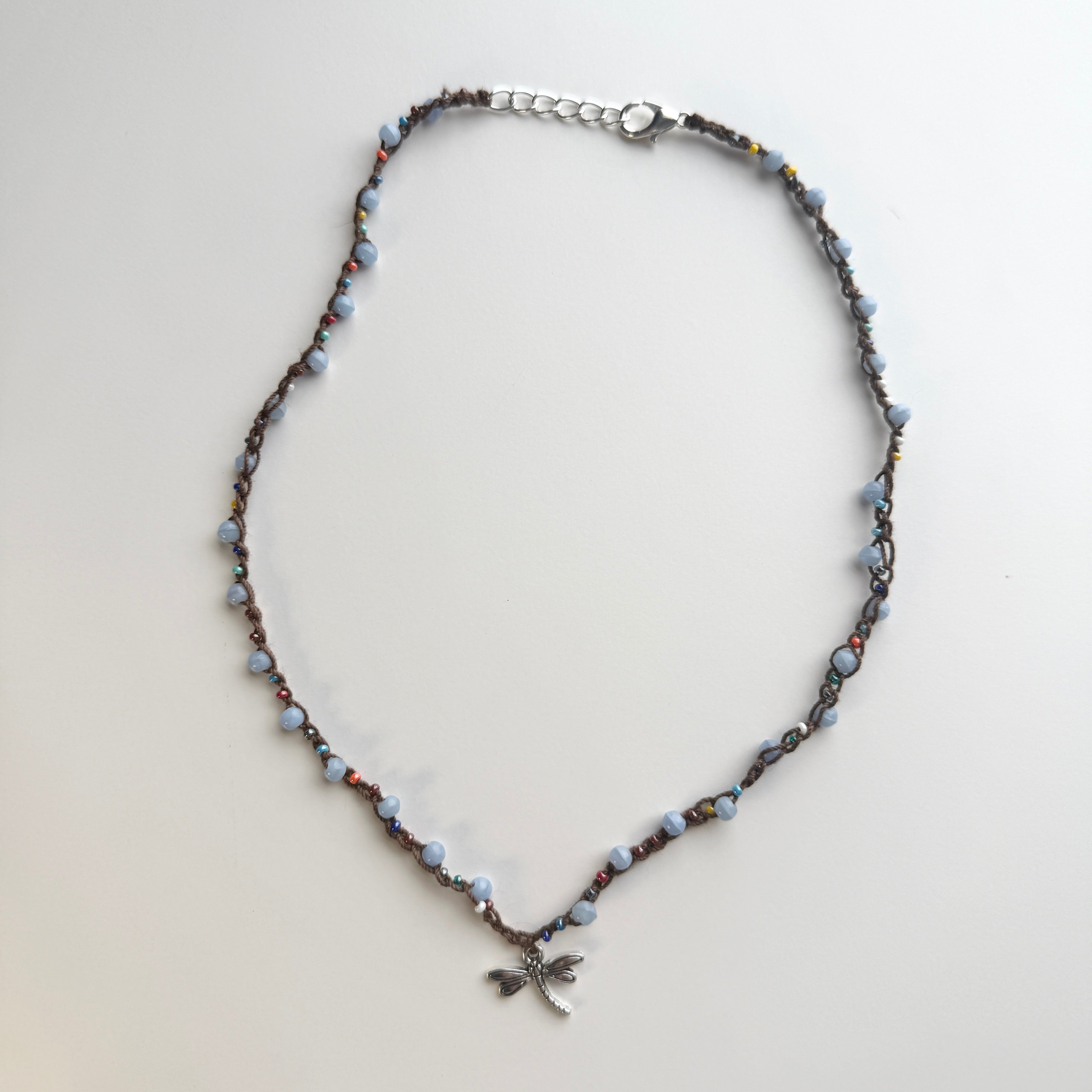 Periwinkle Dragonfly Crochet Necklace – The Cozy Tangerine