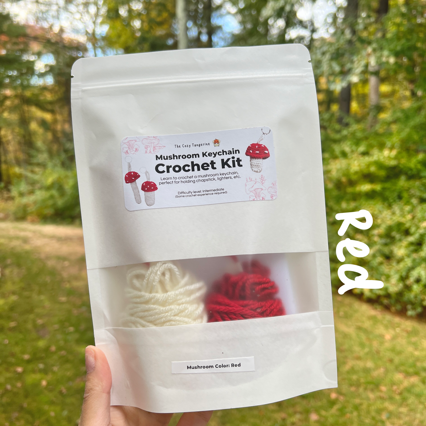 Crochet Kit: Mushroom Keychain