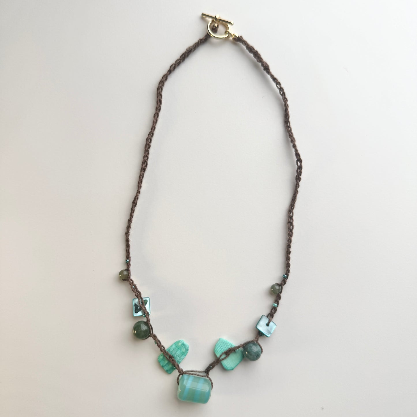 Aqua Crochet Necklace