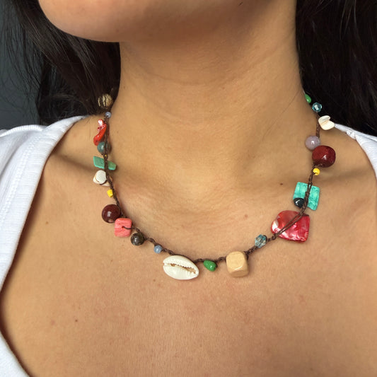 Color Pop Crochet Necklace