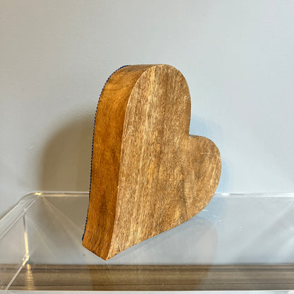 Beaded Heart Wooden Decor