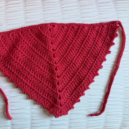 Scarlet Red Hair Bandana