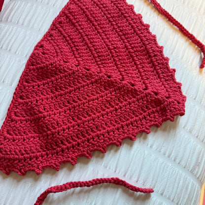 Scarlet Red Hair Bandana