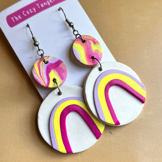 Tie-Dye Rainbow Earrings