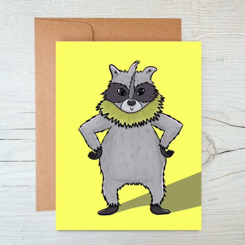 Raccoon Grinch Christmas Greeting Card