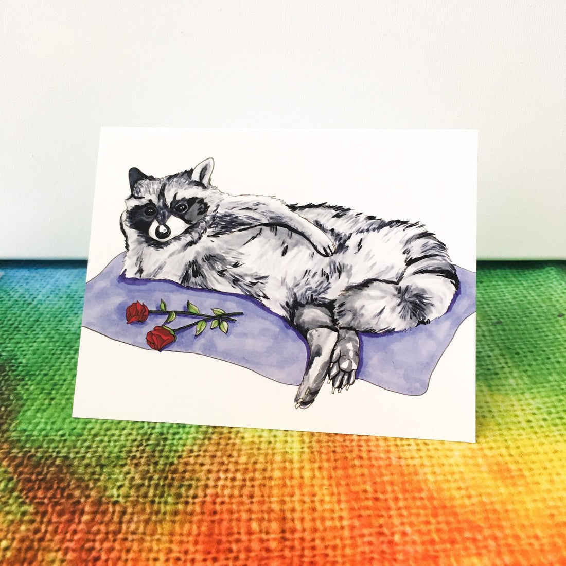 Sexy Raccoon Greeting Card